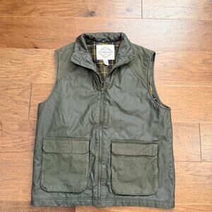 Mens st johns bay green vest with plaid lining
